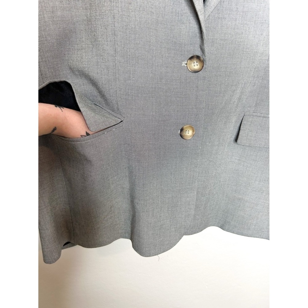 Zara Women's Oversized Blazer Jacket‎ Neutral Grey Medium M - Picture 3 of 6